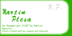 martin plesa business card